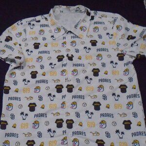 San Diego Padres 619 Jack in the Box MLB Aloha Hawaiian Button Up Shirt